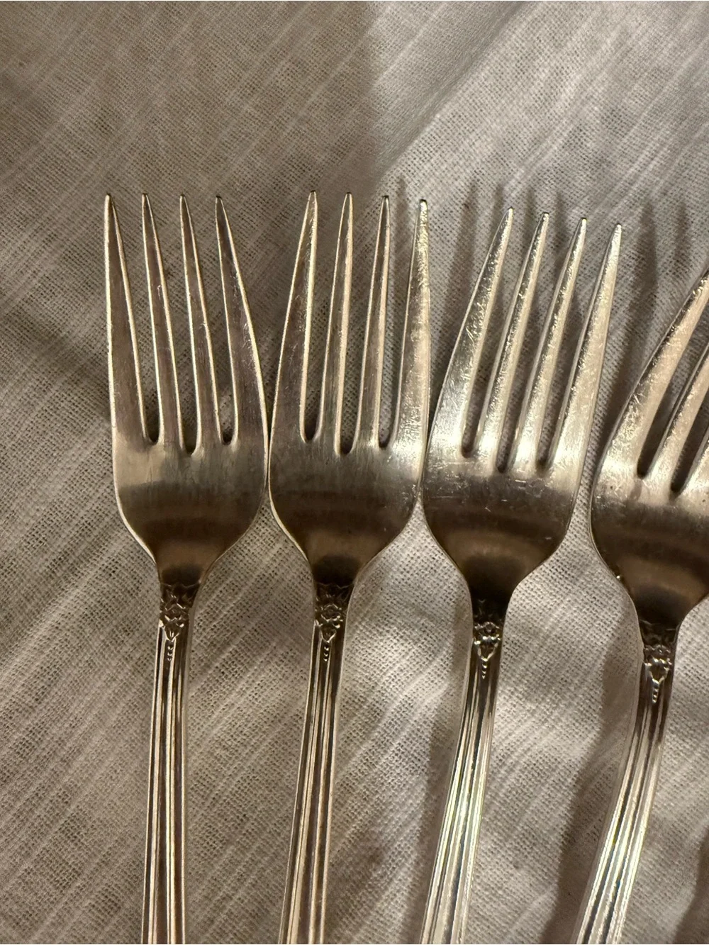 Wm Rogers International Silver Jubilee 8 Salad Forks Silver Plate Flatware